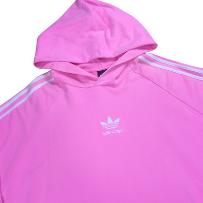 BALENCIAGA x adidas Logo Oversized Hoodie Pink Size 4