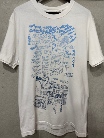 RECON Multi Graffiti Logo T-Shirt White Size L