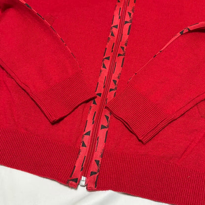 PUMA Red Wool/Nylon Full Zip Knit Jacket