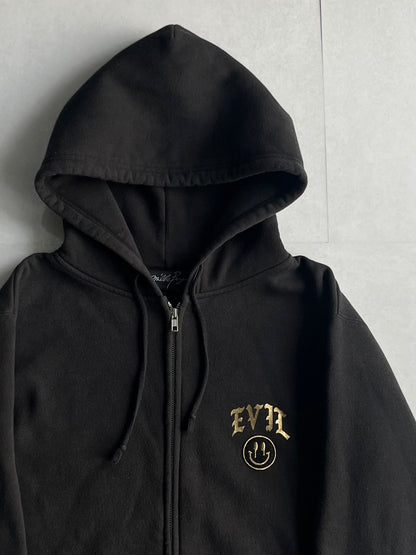 Vintage Milkboy Message Black Zip Hoodie Size XL