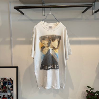 TITANIC Vintage 90s  movie graphic print t-shirt White Size L