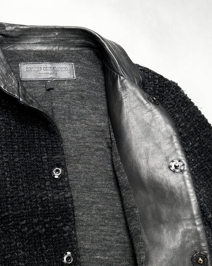 Isamu Katayama Backlash Black Tweed Fringe Jacket Size 1