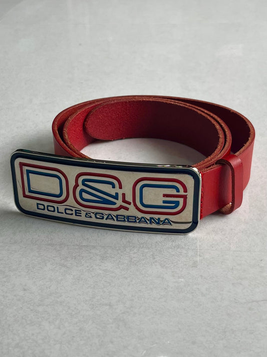Dolce & Gabbana Red D&G Belt