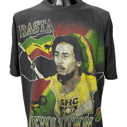 BOB MARLEY 90s "RASTA REVOLUTION" Vintage Faded Size XL