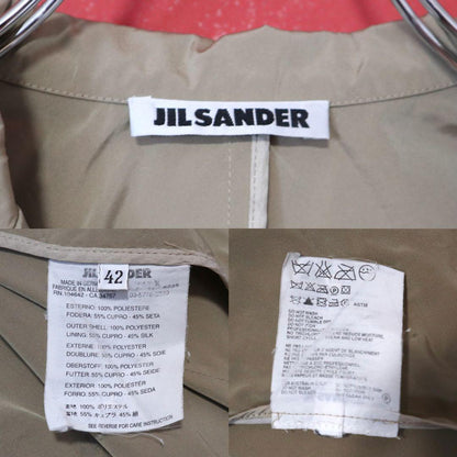 Jil Sander Beige Glossy Polyester Nylon Tailored Size 42