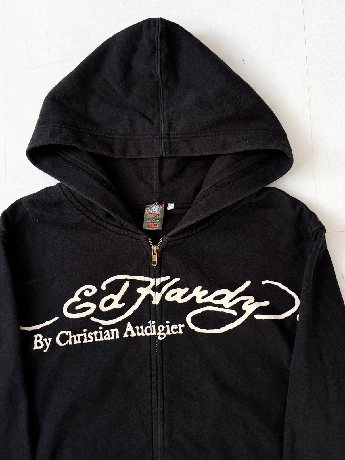 Ed Hardy Skull Design Zip Hoodie Size XXL