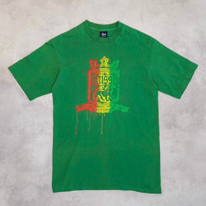 Stussy 00s Rasta Green Cotton Size M