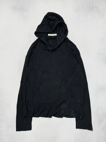 1017 ALYX 9SM Black Tattered Big Hoodie Size M