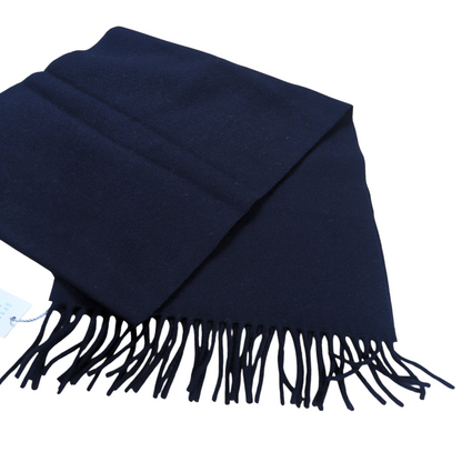 Vivienne Westwood Orb Logo Fringe Wool Scarf blue