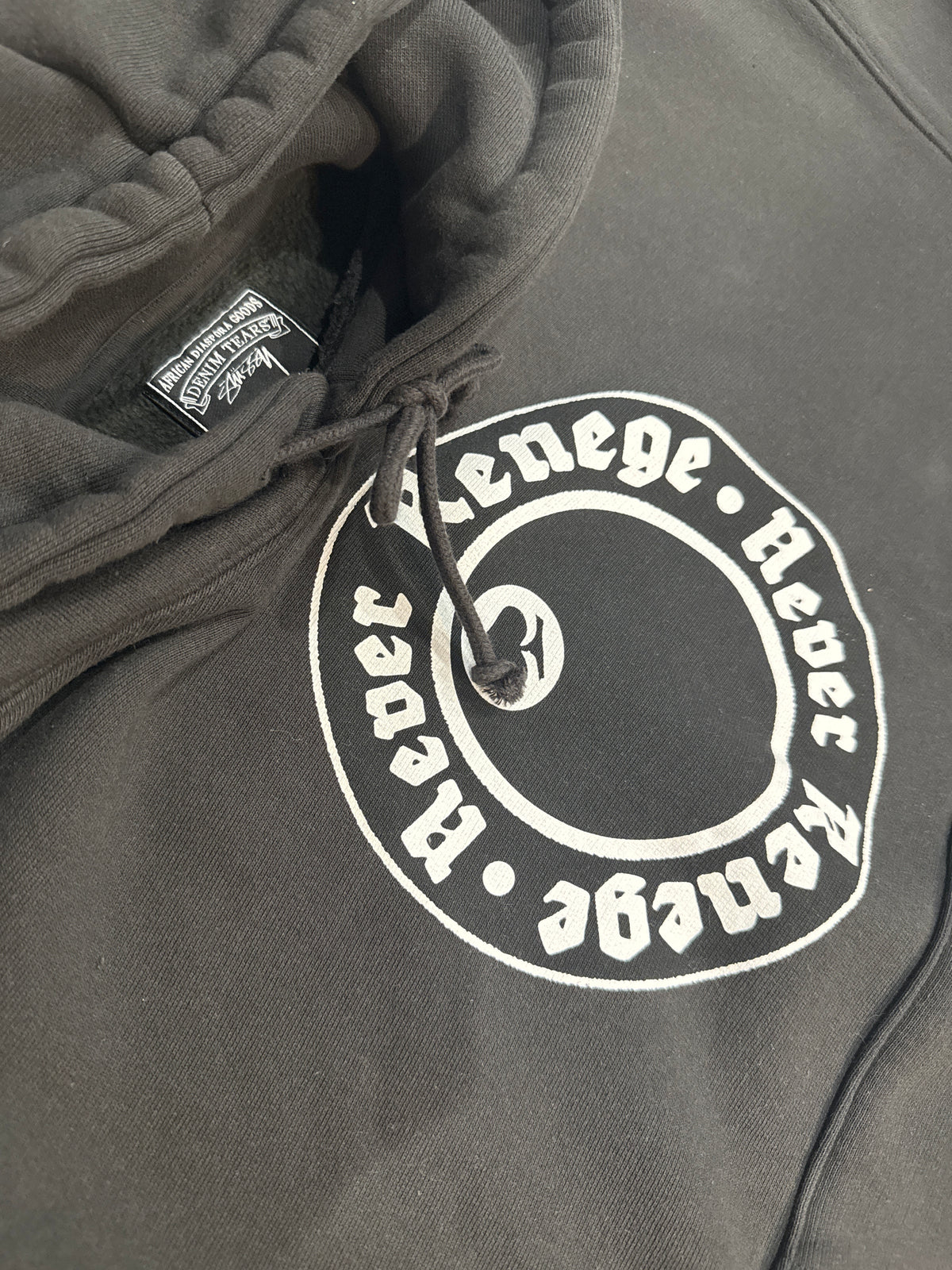 Stussy x DENIM TEARS Graphic Hoodie Black Size L