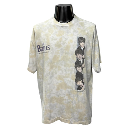 THE BEATLES 90s Tie-Dye Portrait T-Shirt Size XL