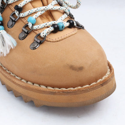 ALANUI x DIEMME Roccia Fringe Ankle Boots Beige Size EU 41