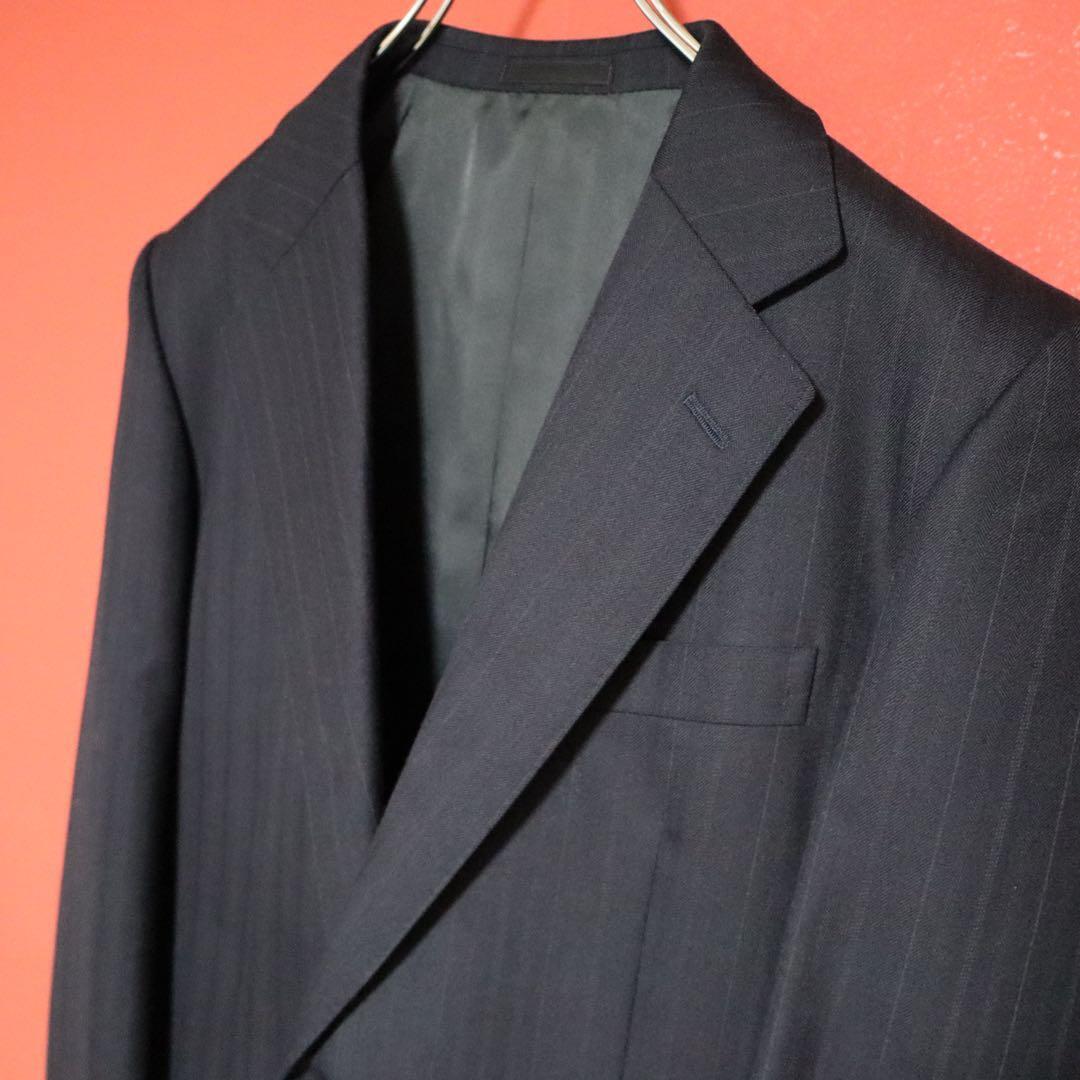 Burberrys 90s Shadow Stripe Wool Suit Jacket