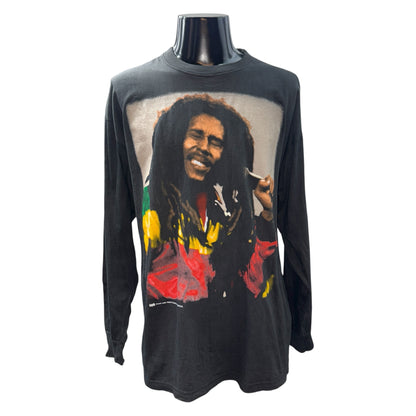 BOB MARLEY 1993 Vintage Faded Long Sleeve T-Shirt Size XL