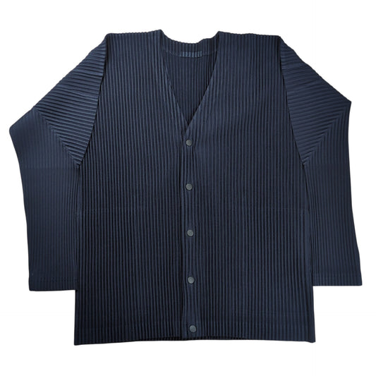 HOMME PLISSE ISSEY MIYAKE Pleats Cardigan Navy Size 3