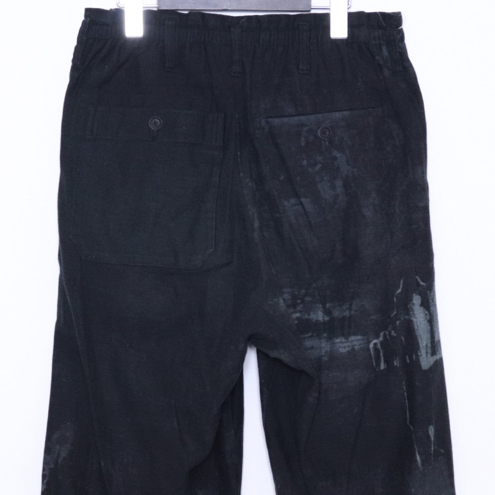 BLACK SCANDAL YOHJI YAMAMOTO 20AW Graphic Pants Black Size 2