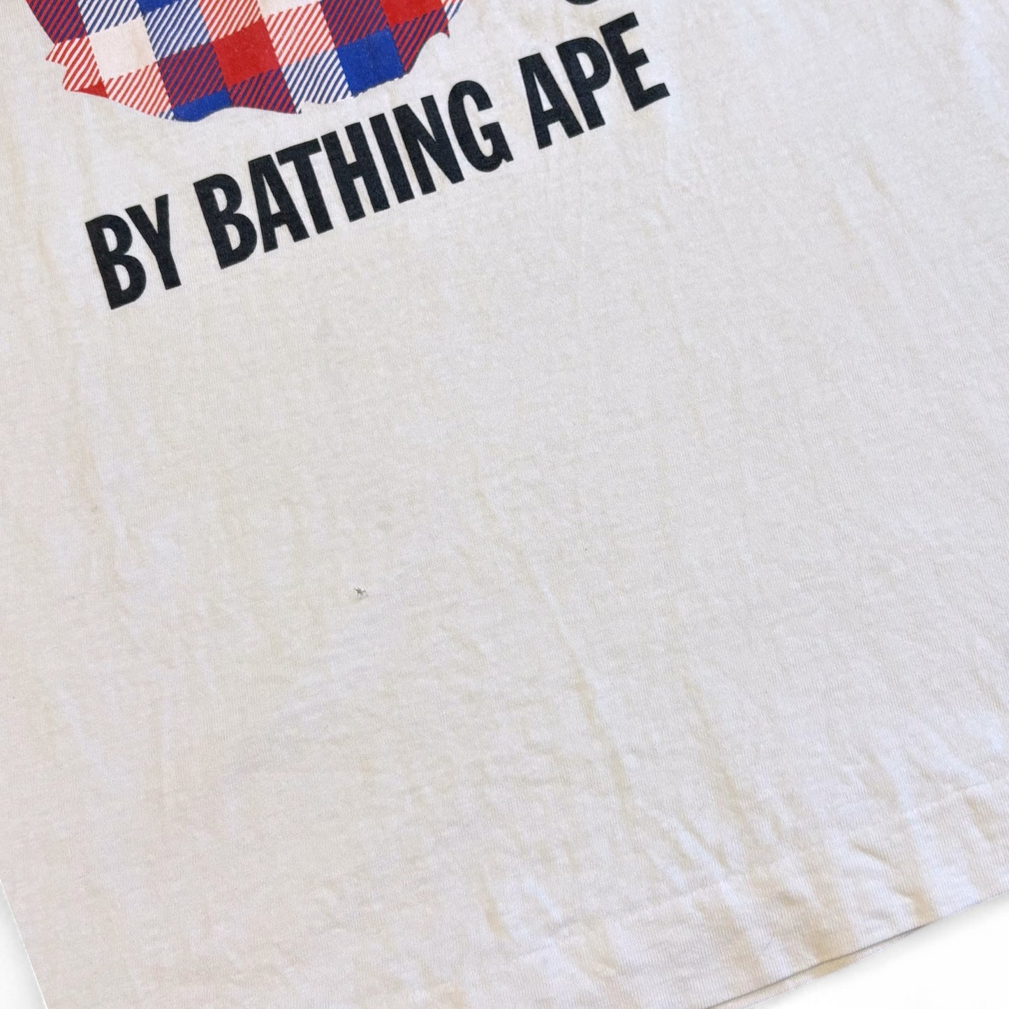 Japanese Brand 00's A BATHING APE Head Logo Tee White Size M