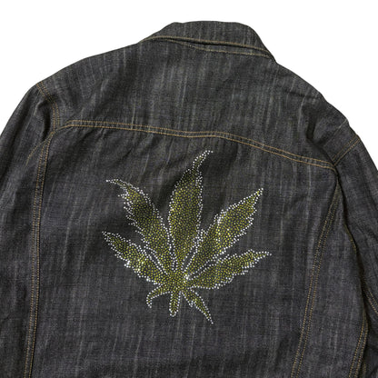 Vintage Lucien Pellat-Finet Black Denim Rhinestone Size M