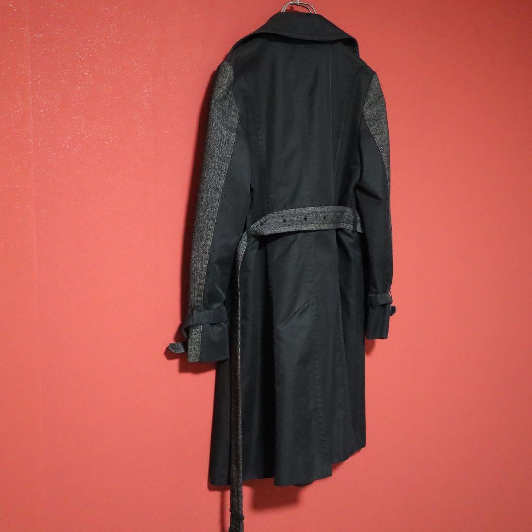 Aquascutum Black Club Check Panel Design Belted Size 8