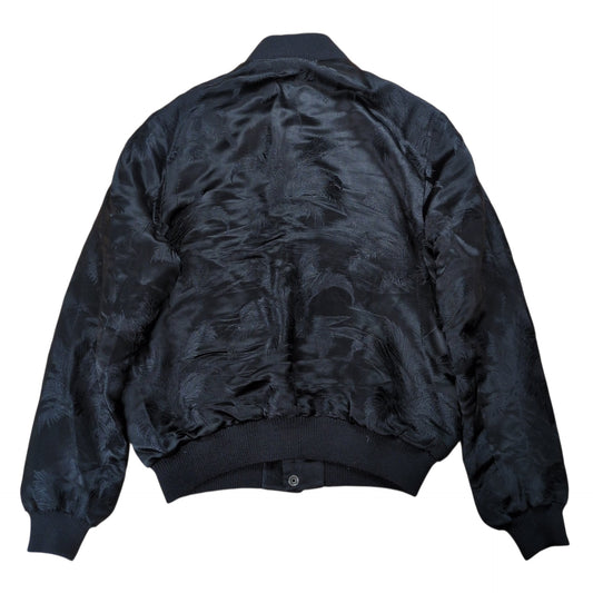 SAINT LAURENT Black Souvenir Bomber Jacket Size 36