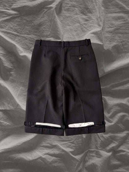 Martin Margiela Wool Mohair Plain White Tag Pants Black