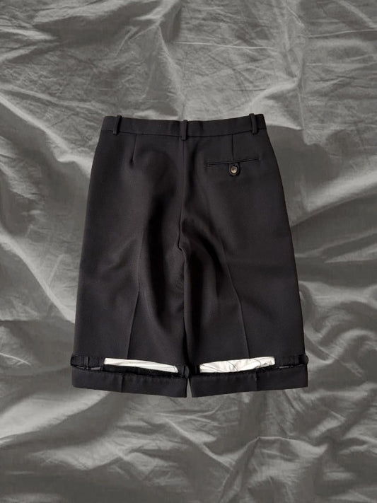 Martin Margiela Wool Mohair Plain White Tag Pants Black