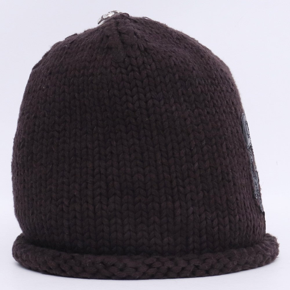 CHROME HEARTS BS Flare Patch Cotton Beanie Black Size F