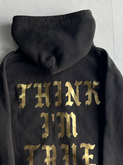 Vintage Milkboy Message Black Zip Hoodie Size XL