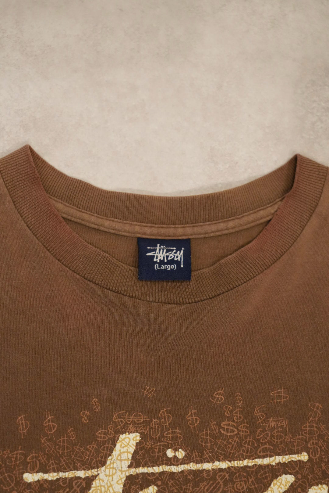 Stussy 00s Faded Brown Cotton Size L