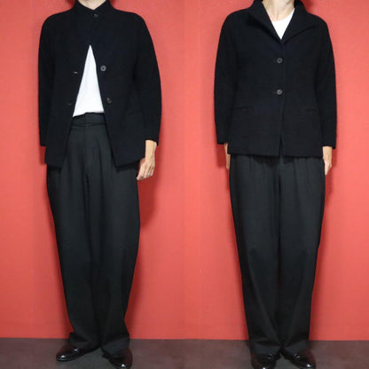 ISSEY MIYAKE WHITE LABEL 02AW Angora Jacket Black Size 2