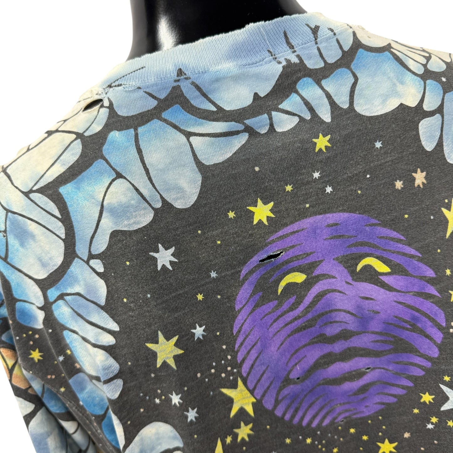 LIQUID BLUE 90s Pinkerton Sun Moon Print T-Shirt Size L