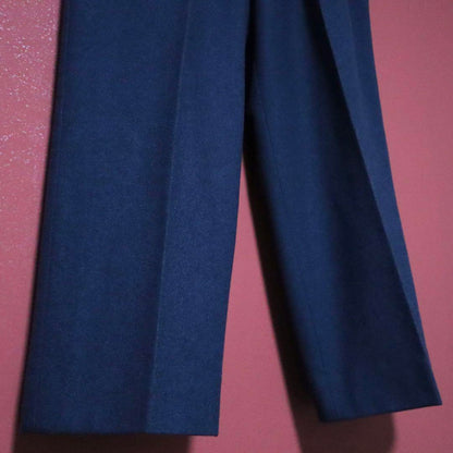 Issey Miyake 97AW Two-Tuck Wool Wide Slacks Blue Size 2
