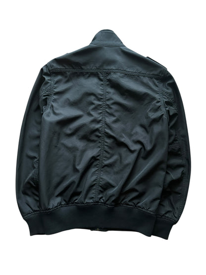 Vintage Black Military Belted Bomber Jacket Size S