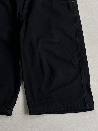 Pelle Pelle Black Denim Shorts Size W38