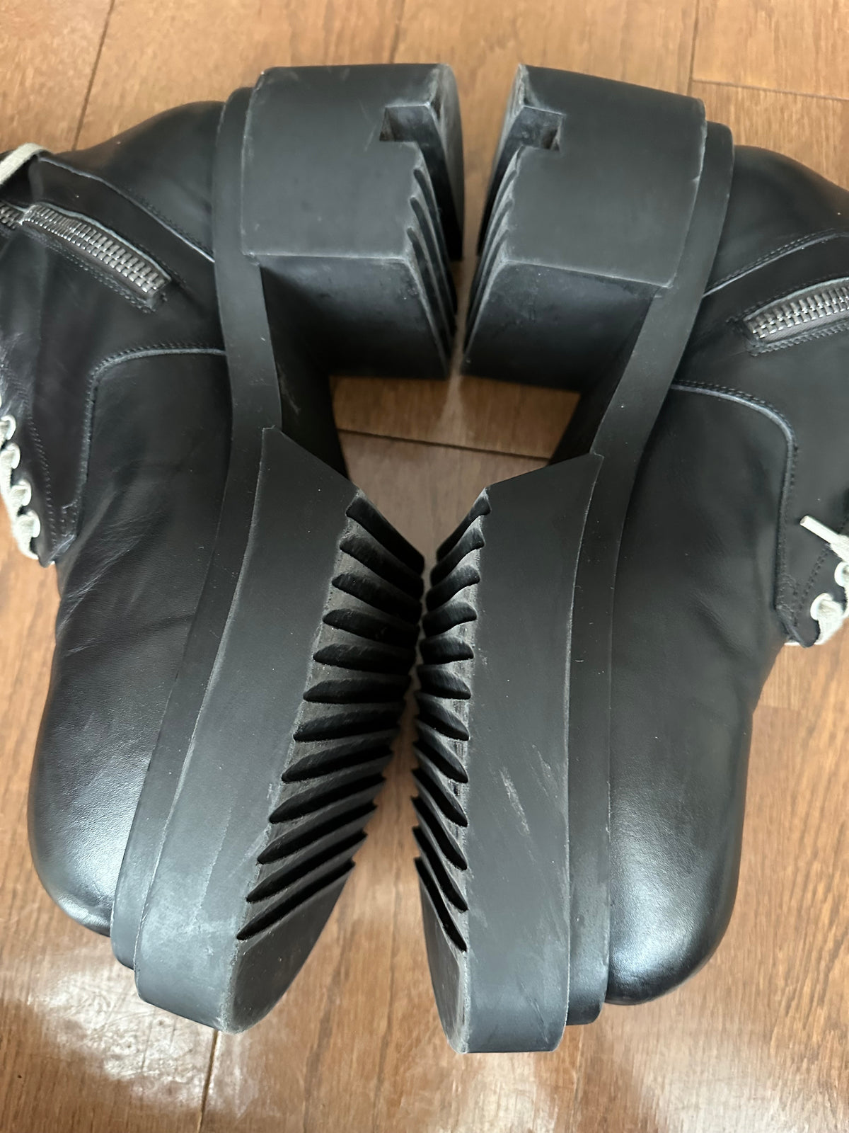 rick owens SS23 Army Long Bogun Boots