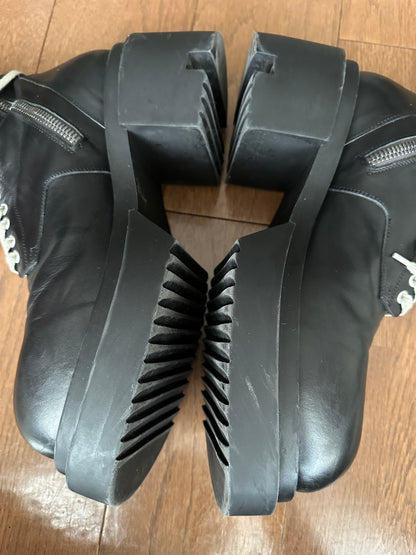 rick owens SS23 Army Long Bogun Boots