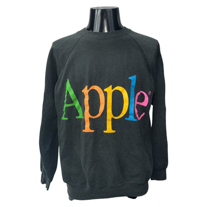 Apple 80s/90s Rainbow Logo Hanes Vintage Sweatshirt Size L