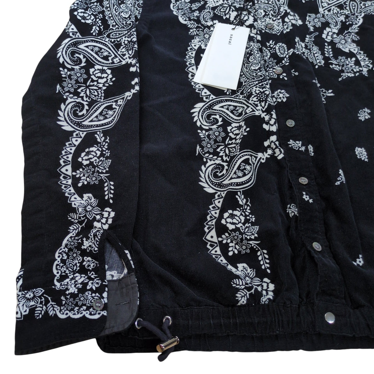 sacai 19AW Paisley Corduroy Shirt Black Size 2