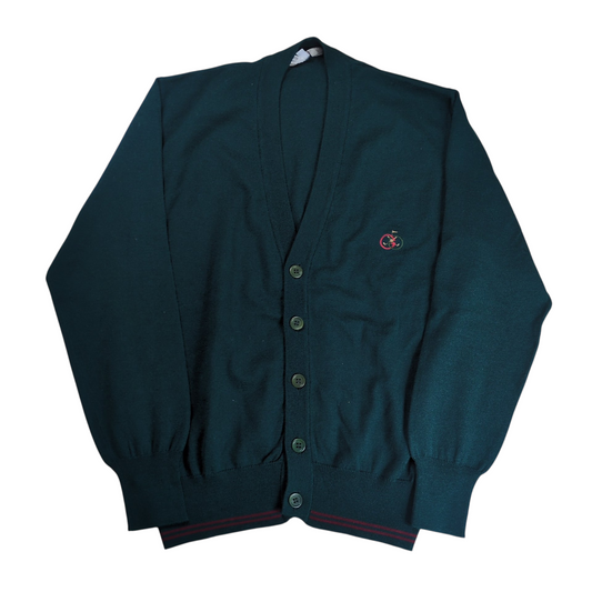 Gucci 1970's GG Logo Embroidered Web Line Cardigan Size 48