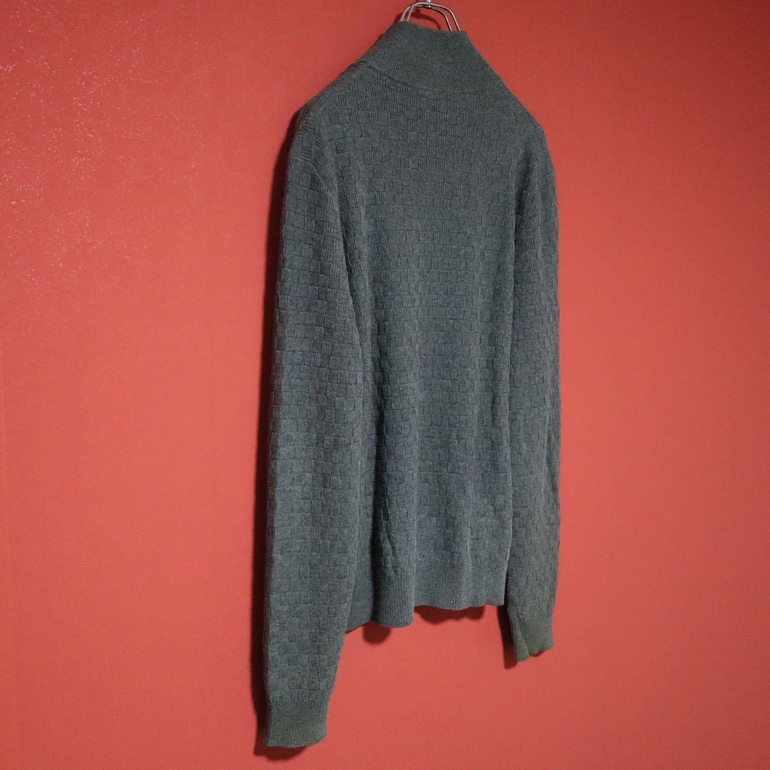 Louis Vuitton Gray Damier Leather Patch Drivers Knit Size M