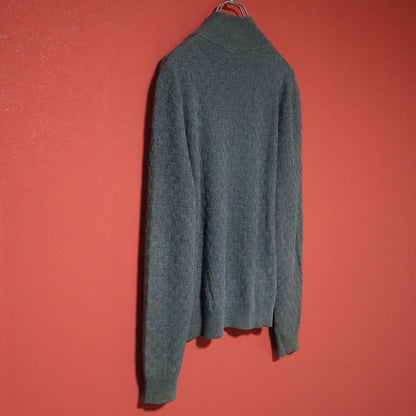Louis Vuitton Gray Damier Leather Patch Drivers Knit Size M