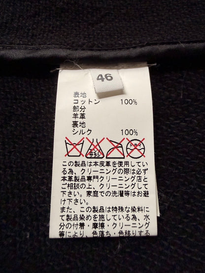 GIORGIO BRATO 2010s Artisan Cotton Blazer Black Size 48