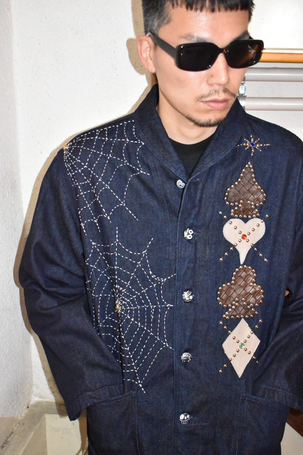 Vintage UNDIS × Rat Indigo Heavy Cotton Sleeve Shirt Size 40