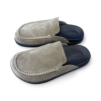 HERMES Johann Suede Mules Sandals Size EU 41