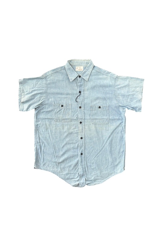 Civilian chambray shirt 60s Vintage Workwear Shirt Size L