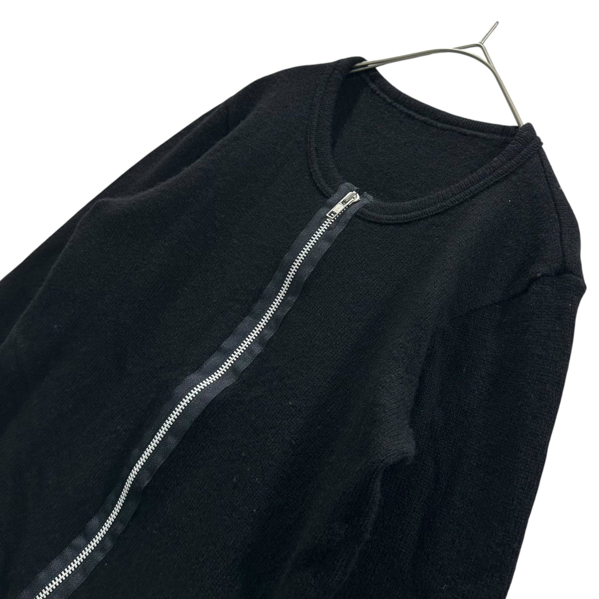 COMME des GARCONS 00AW Zip Wool Cardigan Black Size FREE
