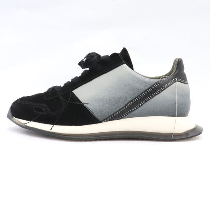 RICK OWENS VINTAGE RUNNER Lace Up Sneakers Black Size 35