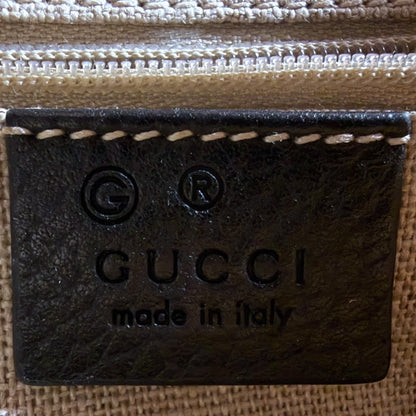 GUCCI Interlocking Chain Leather Shoulder Bag Black Size F