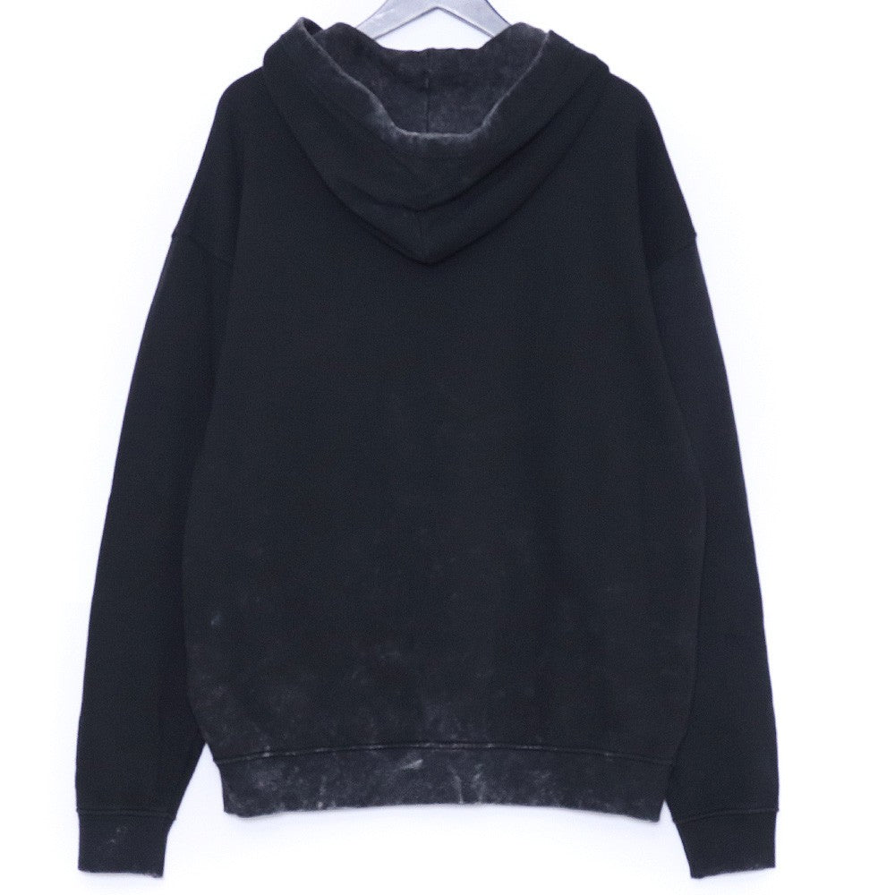 DIESEL 25AW Distressed Metal Oval D Hoodie Black Size M