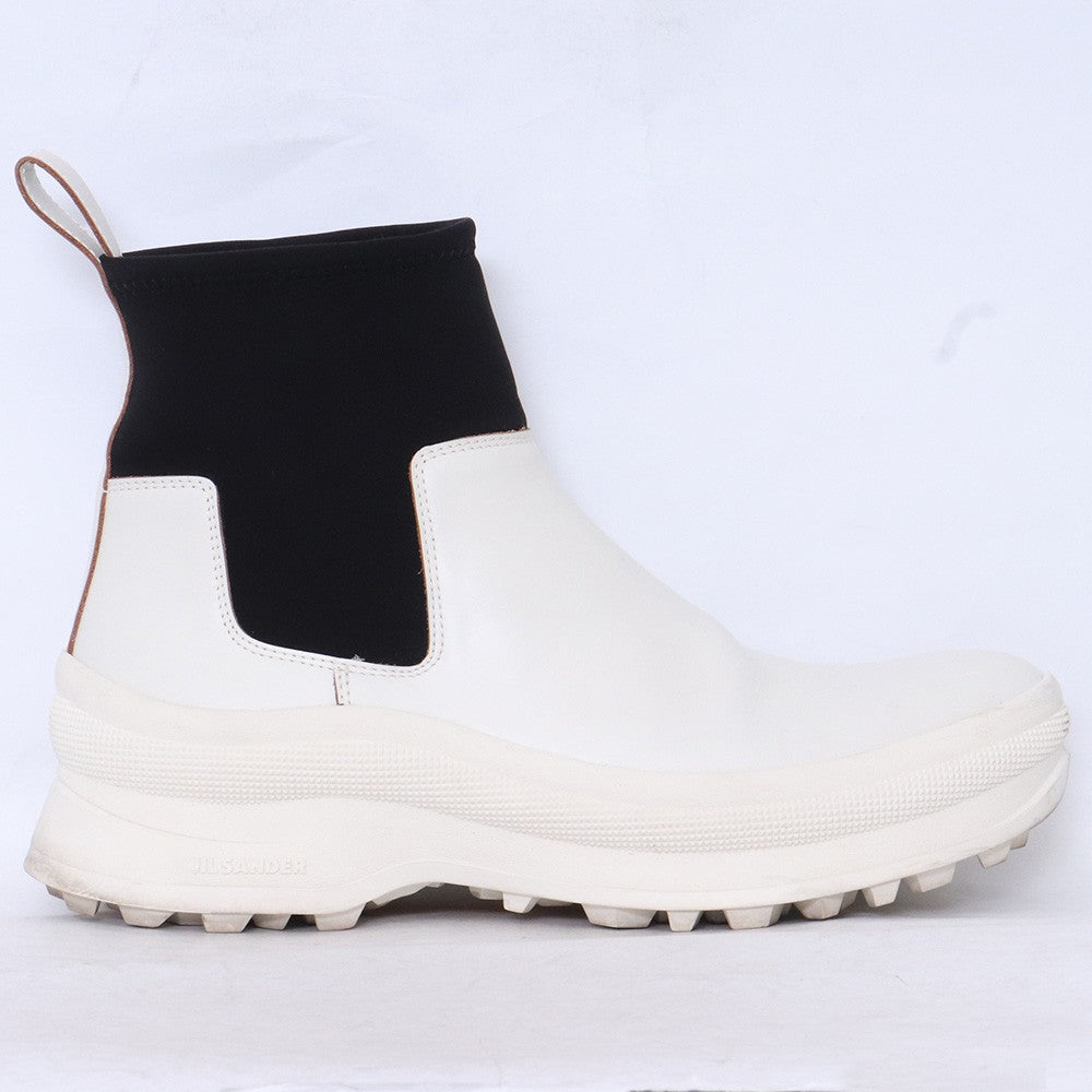 JIL SANDER Chelsea Boots White Size EU 42